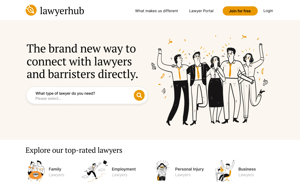 website design for lawyerhub
